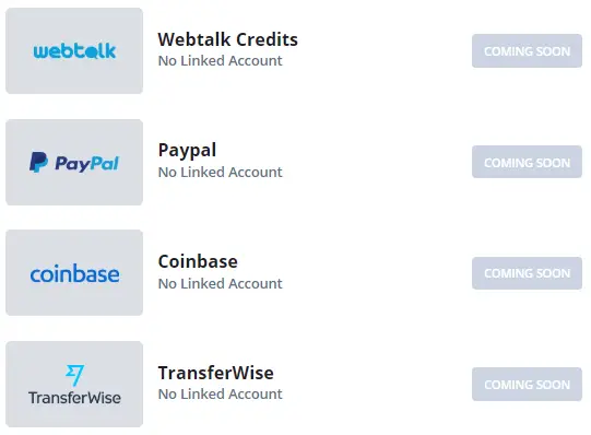 Webtalk payment